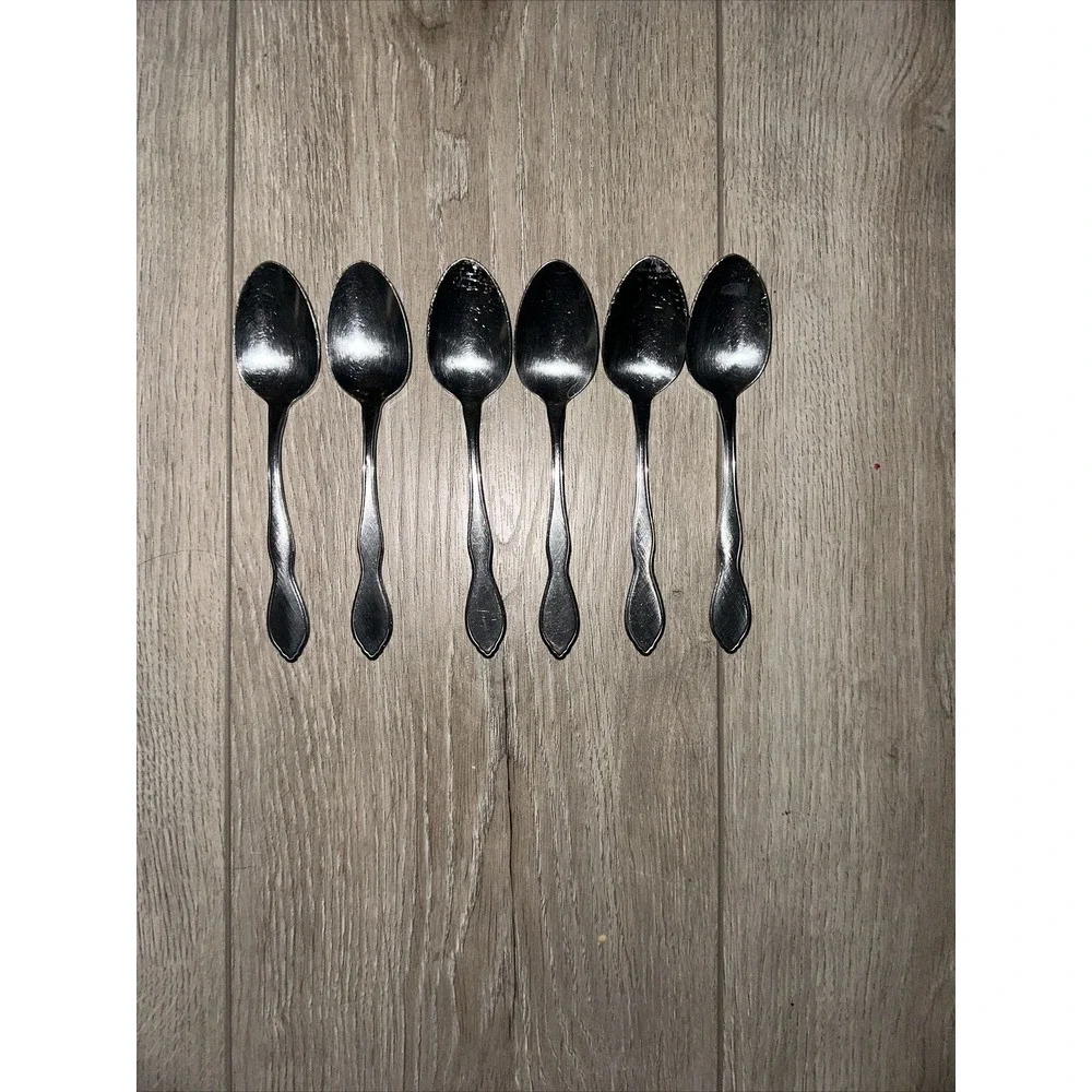 6 PCs Oneida 1881 Rogers Twilight Stainless‎ TEASPOONS 6